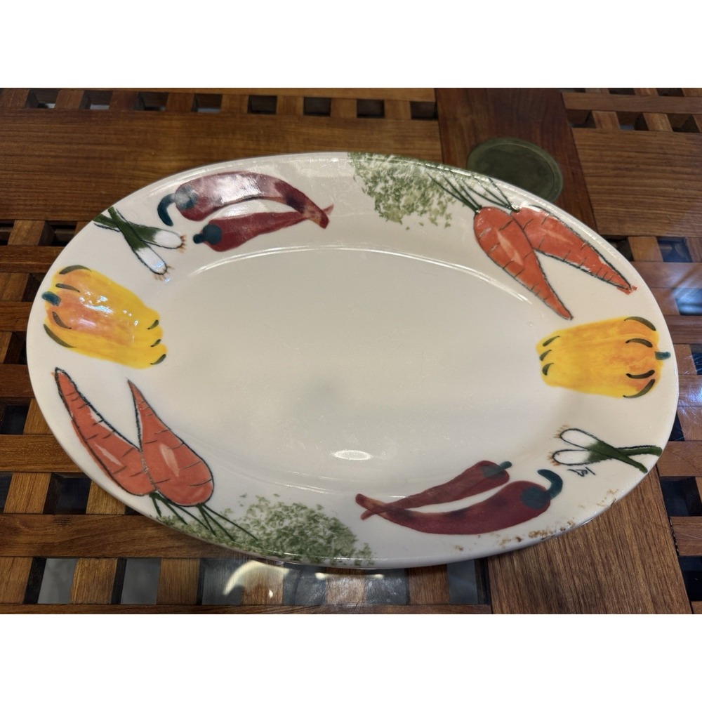 Vintage Farmer's Market by Hartstone 1994‎ Platter Hand Painted 12.5"